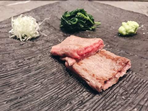 Waku Ghin_Japanese Ohmi Wagyu Roll from Shiga Prefecture with Wasabi and Citrus Soy 2